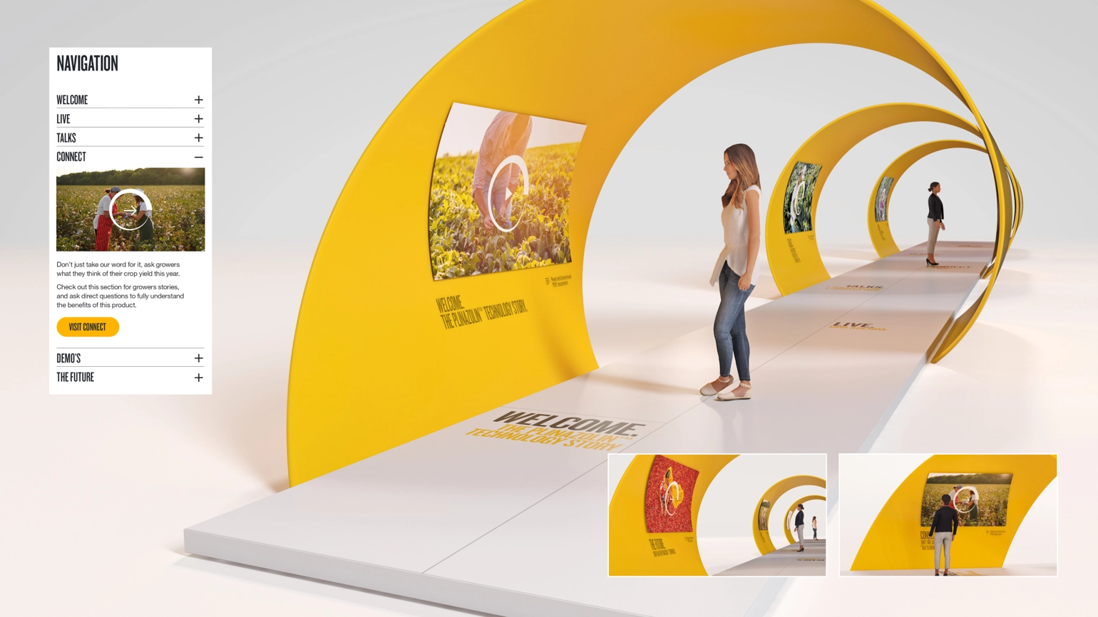The design of the Navigation page on Plinazolin website to connect with farmers